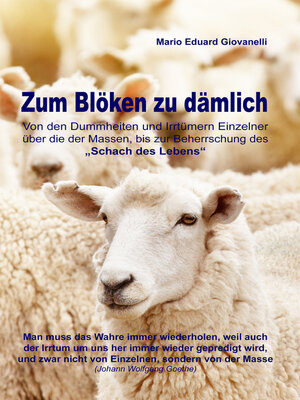 cover image of Zum Blöken zu dämlich